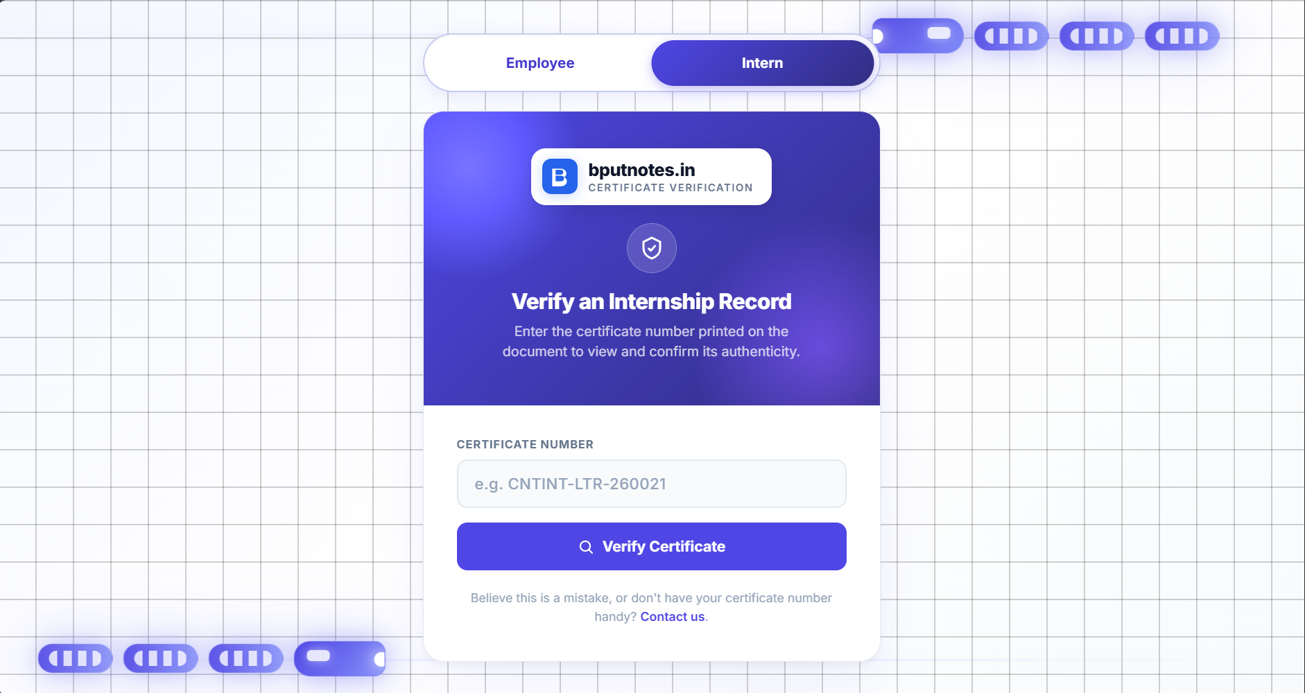 verify.bputnotes.in portal